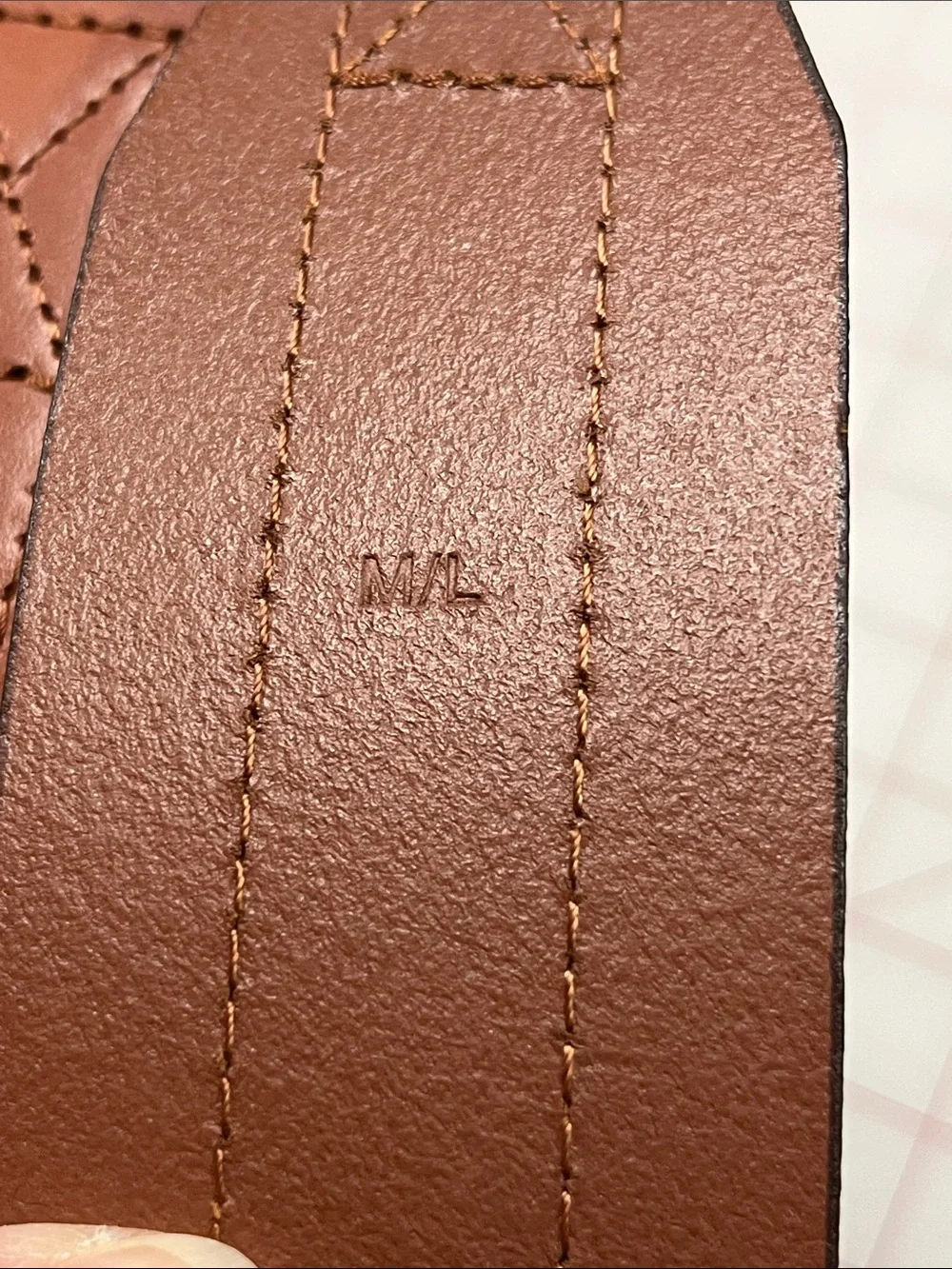 J. CREW Classic Lagenlook Career Cognac Brown Leather Belt w/ Gold Buckle SZ M/L
